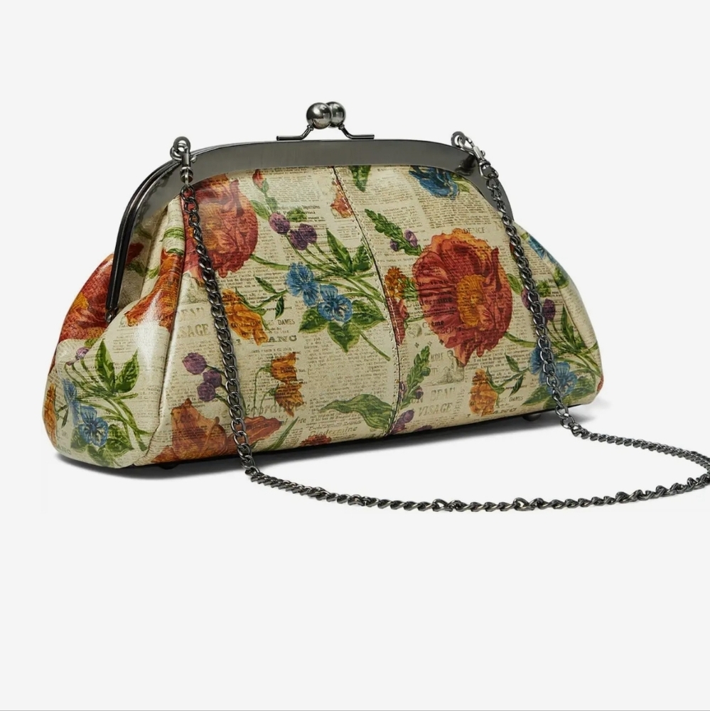 Patricia Nash Gisele Frame Bag Parisian Newspaper Collection - Picture 3 of 7